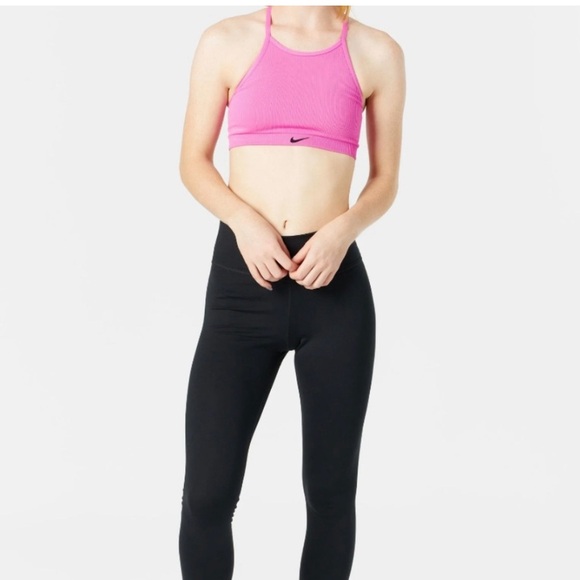 NWT Nike Pink Indy Seamless Ribbed Light-Support Non-Padded Sports Bra - Picture 14 of 15